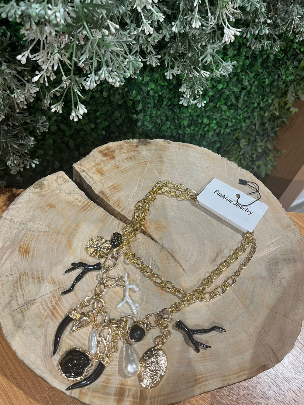 Charm Tasarım Gold Kolye 