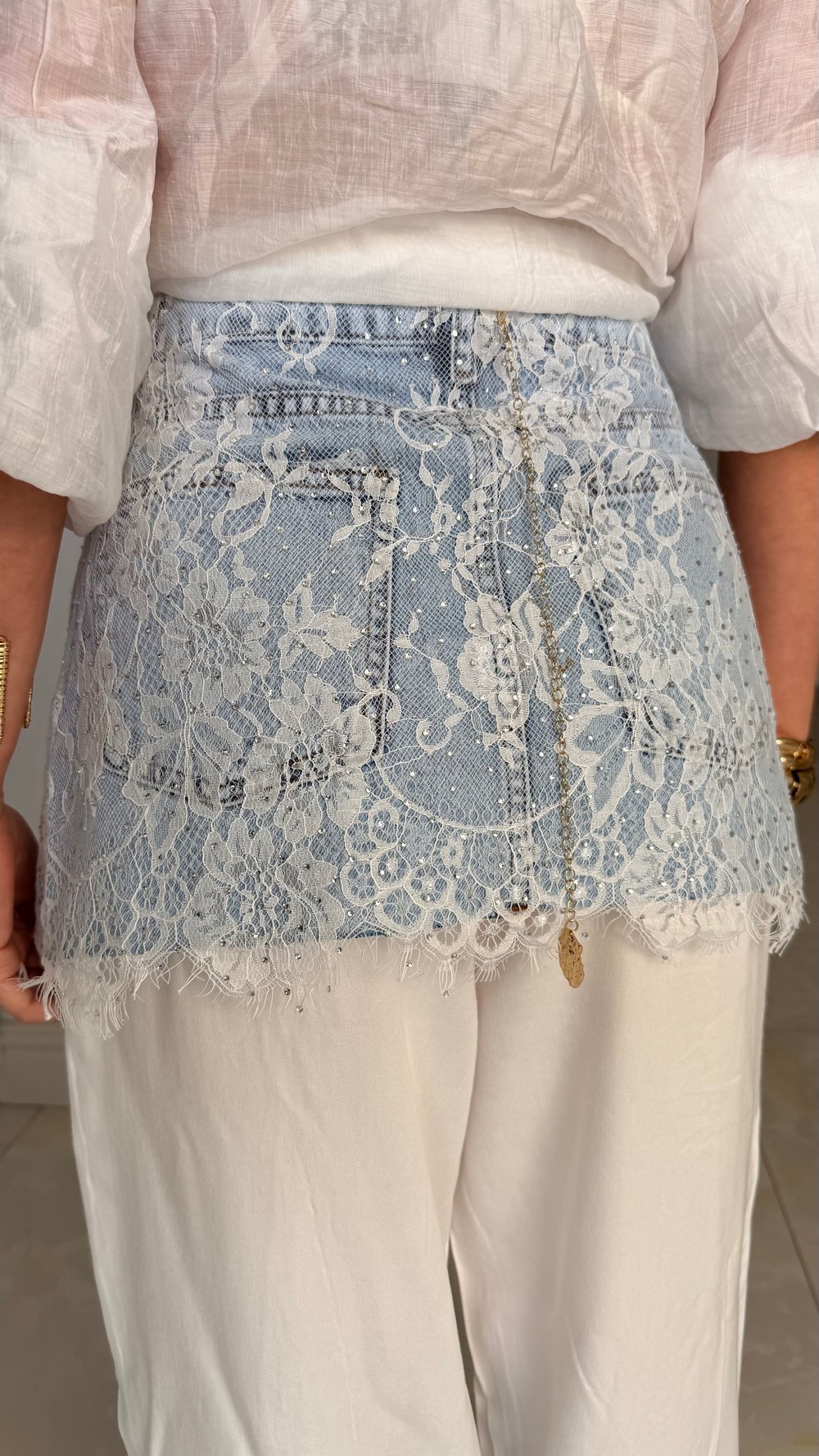 Dantel Detay Kot Kemer