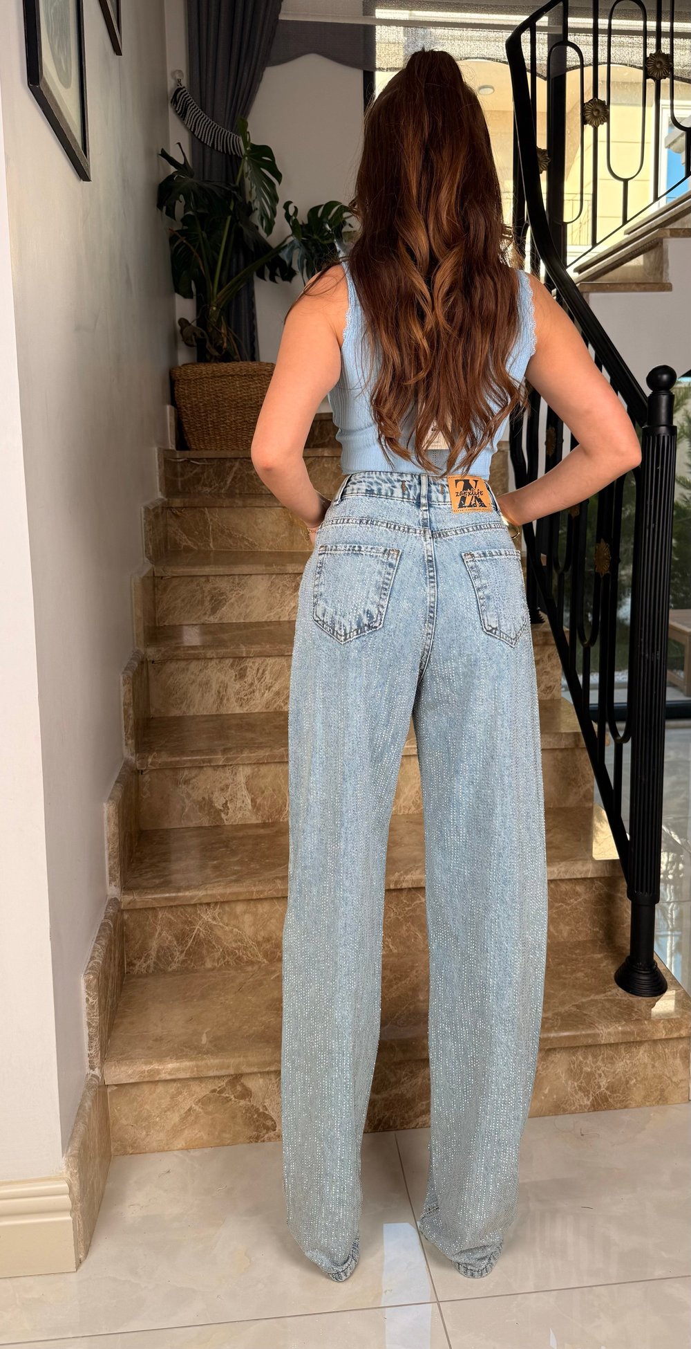 Gümüş İşlemeli Jean