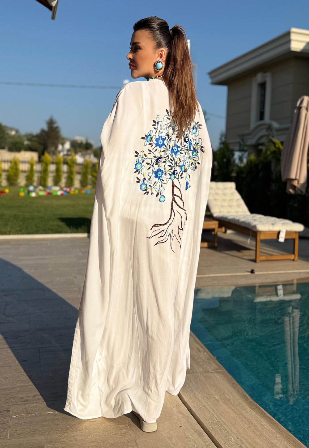 Hayat Ağacı Desen Kimono