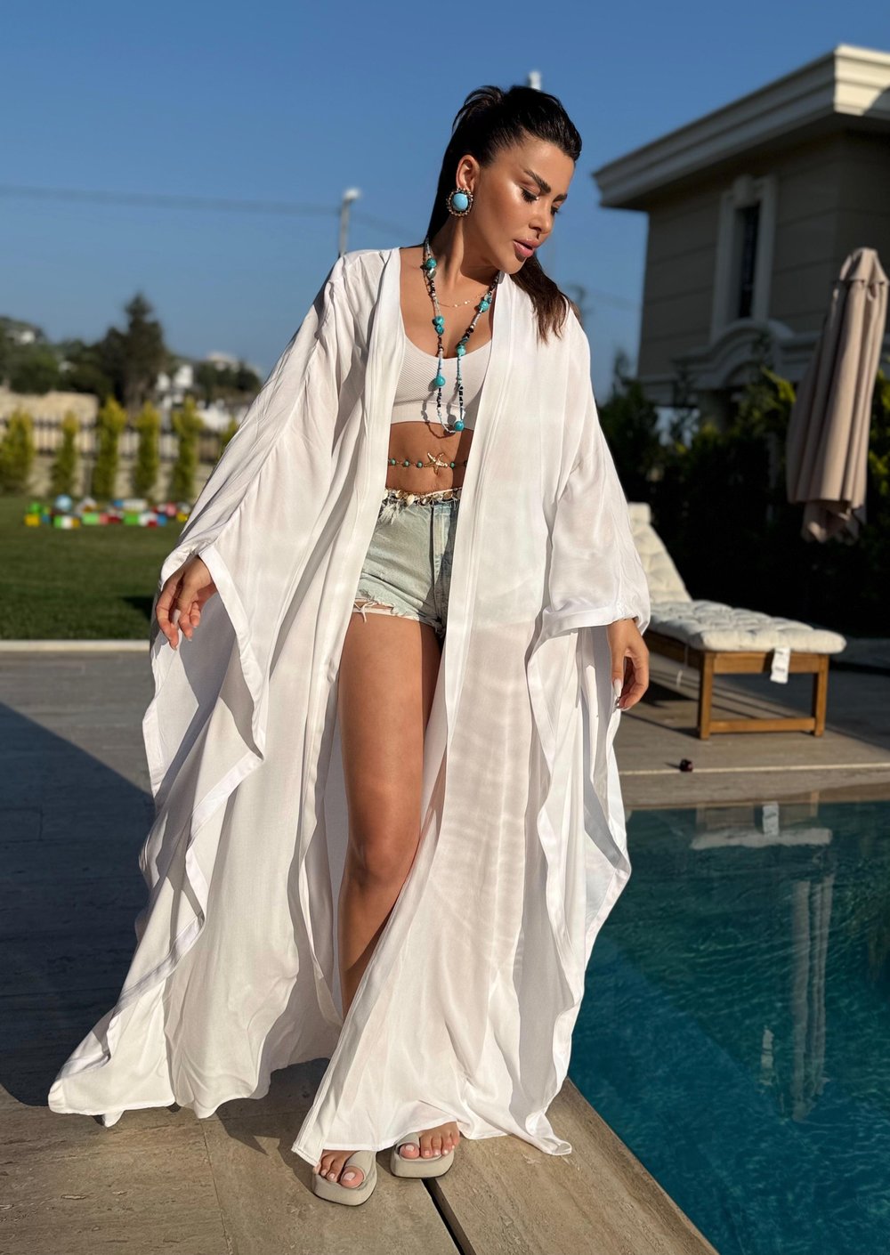 Hayat Ağacı Desen Kimono