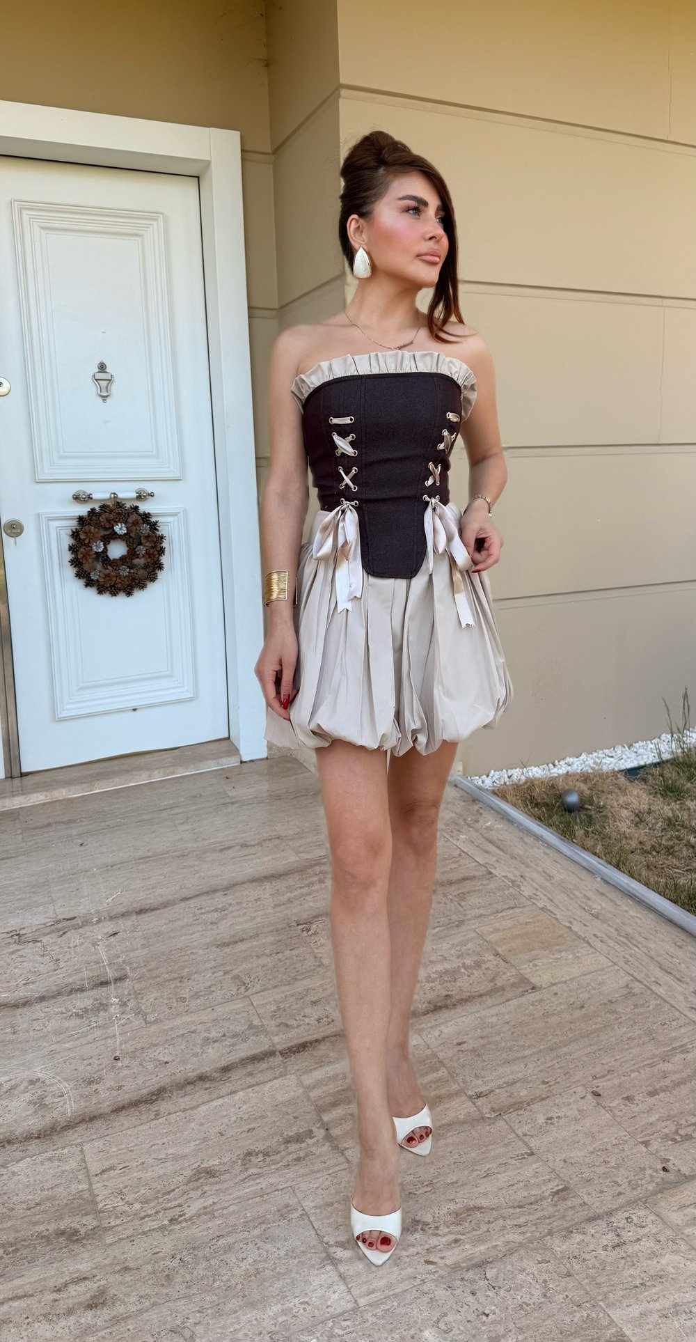Korseli Balon Etek