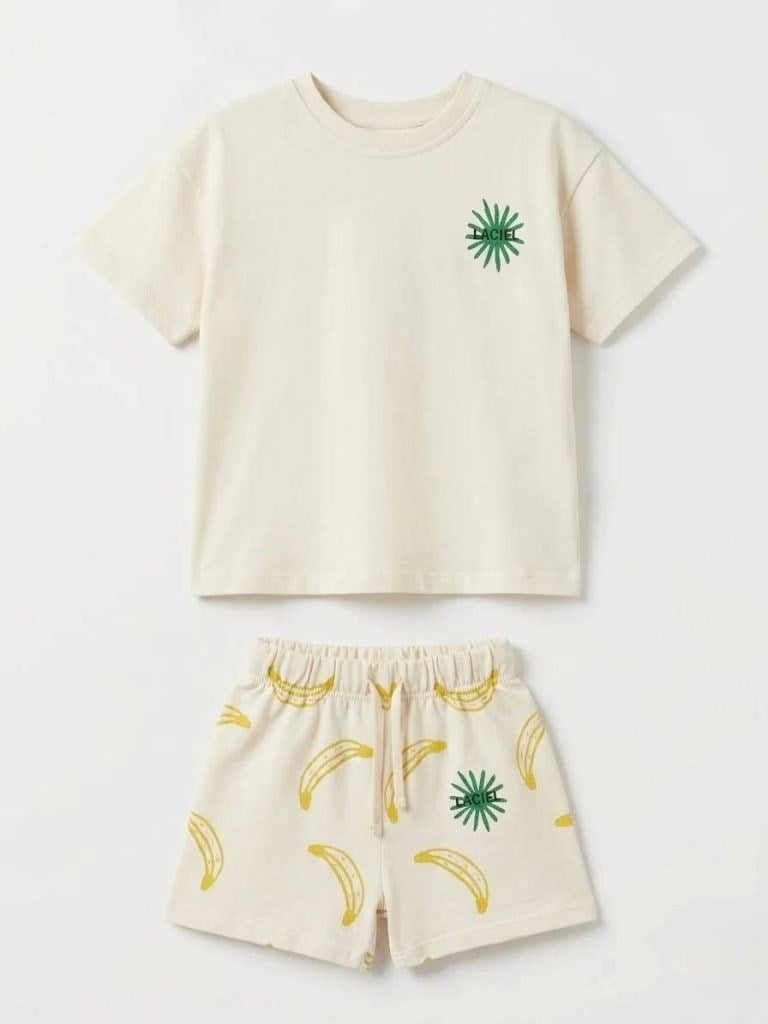 Lacıel Paris Banana Şortlu Takım Unisex 2-8 Yaş