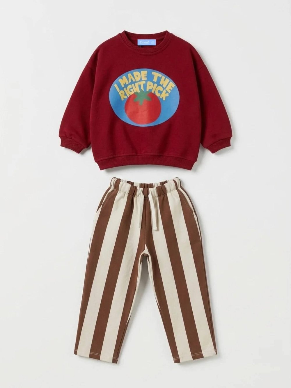 Unisex Tomato Çizgili Çocuk Set 2-7 Yaş