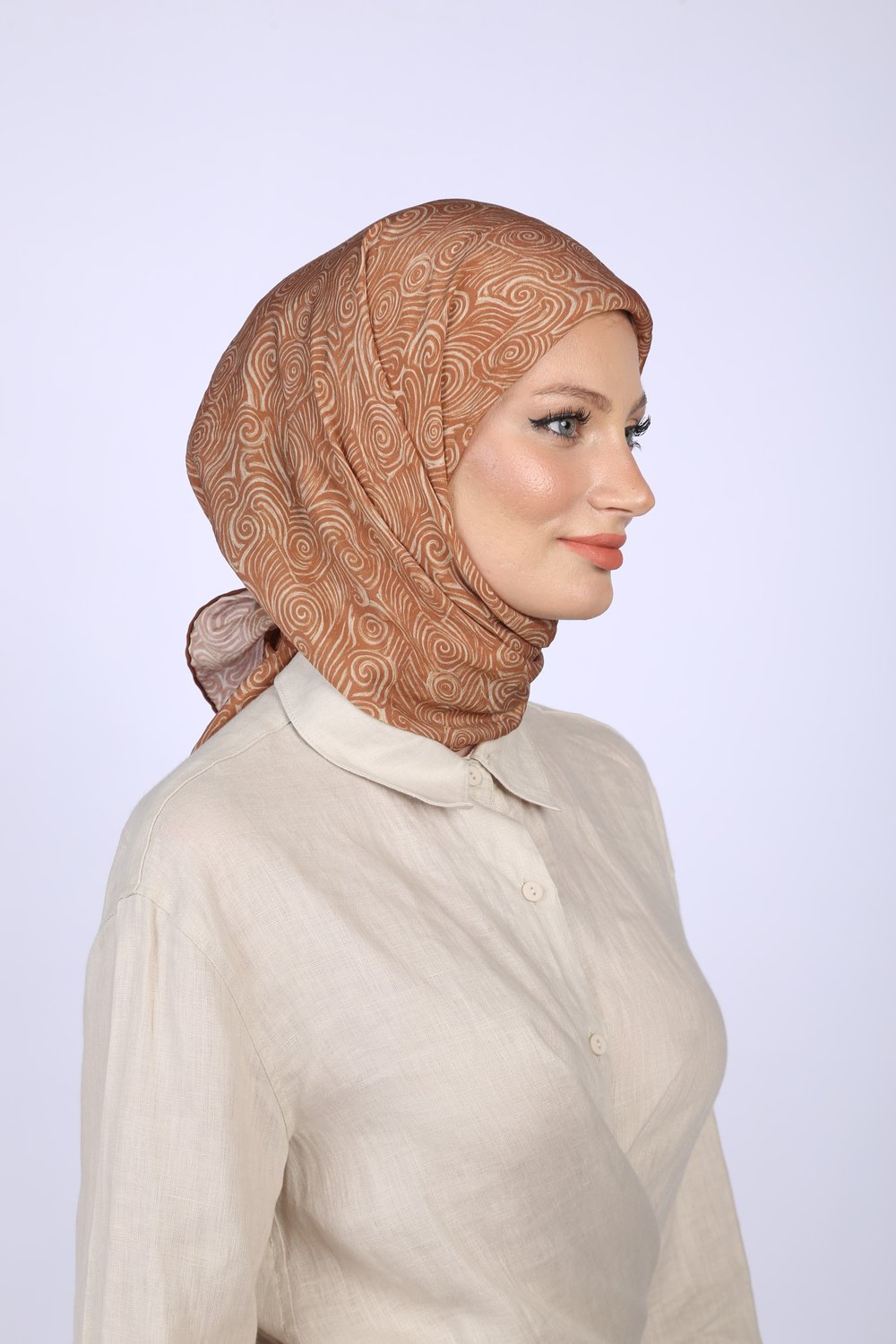 AKİS DESEN EŞARP-HARDAL