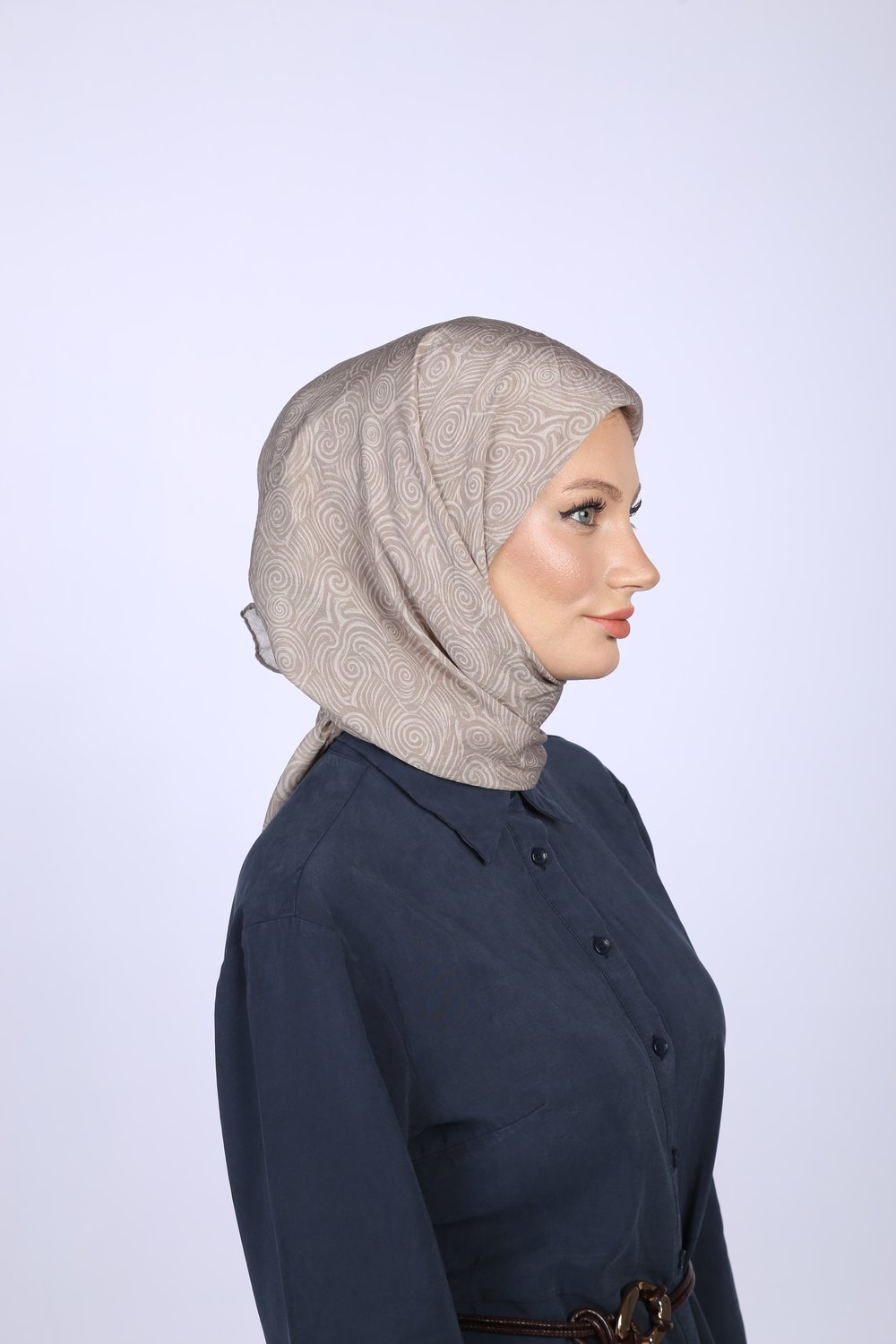 AKİS DESEN EŞARP-TAŞ RENGİ