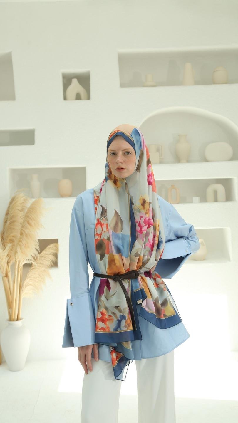 AMELİS ŞAL LACİVERT-2
