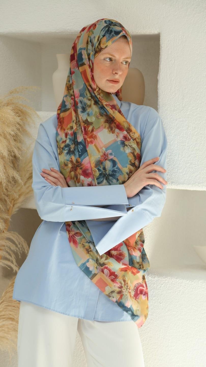 AMELİS ŞAL TURKUAZ-5