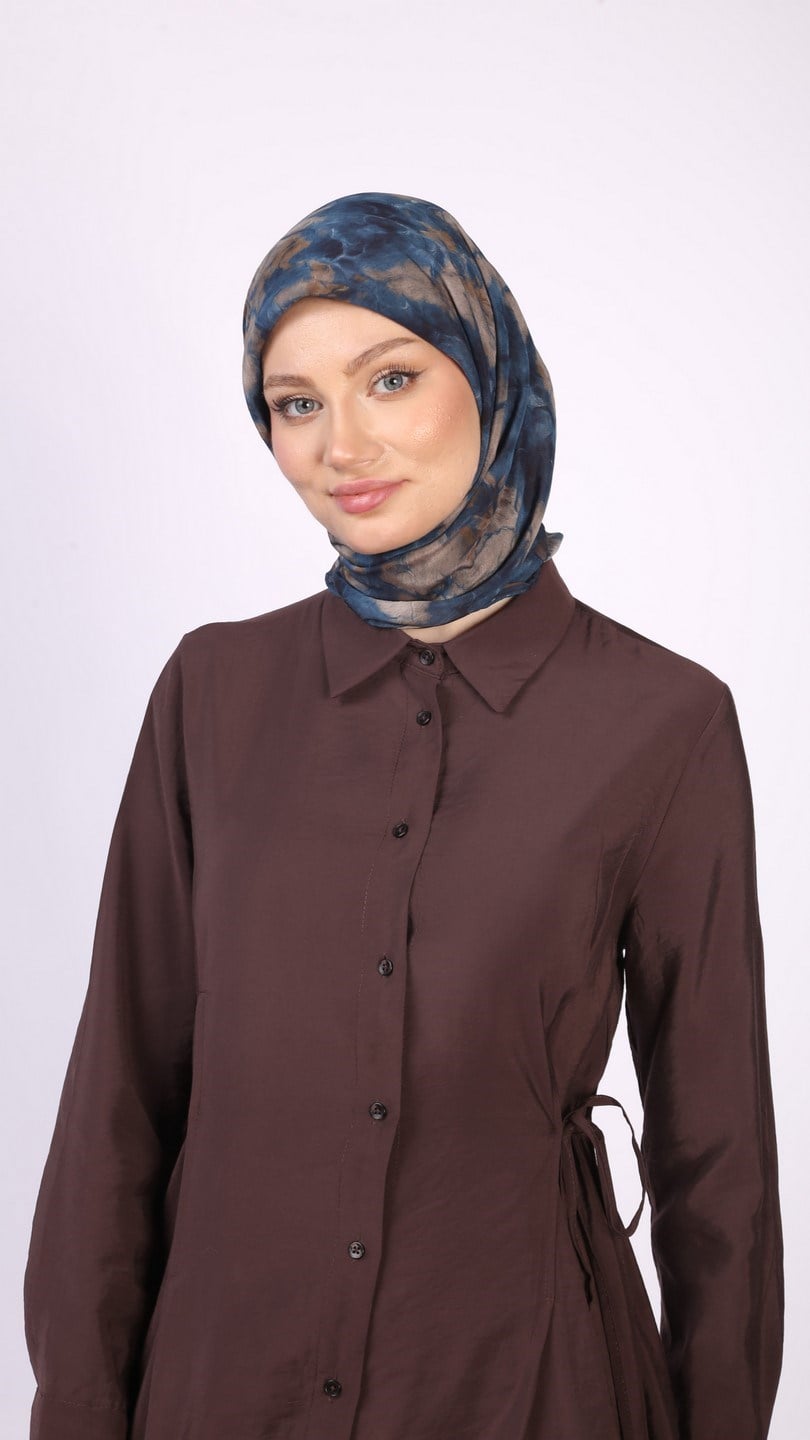 ARVELA DESEN EŞARP LACİVERT