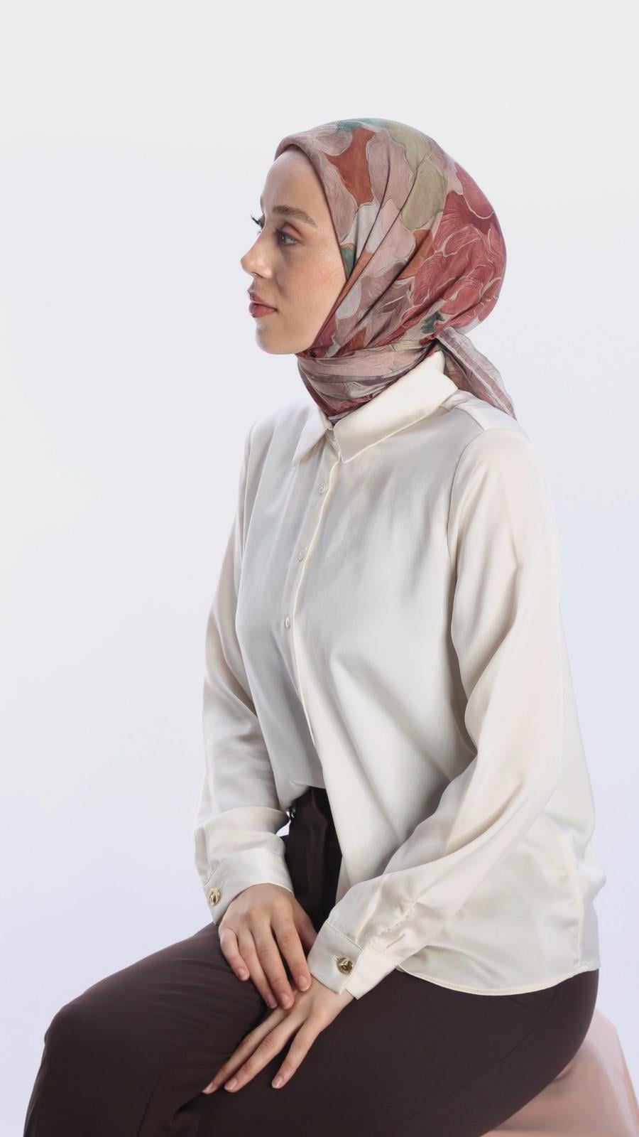 BELLA DESEN EŞARP KİREMİT-3