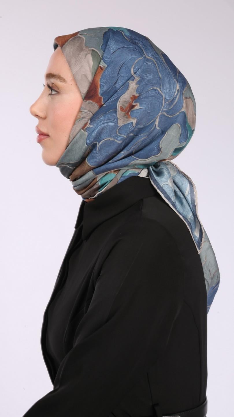 BELLA DESEN EŞARP LACİVERT-9
