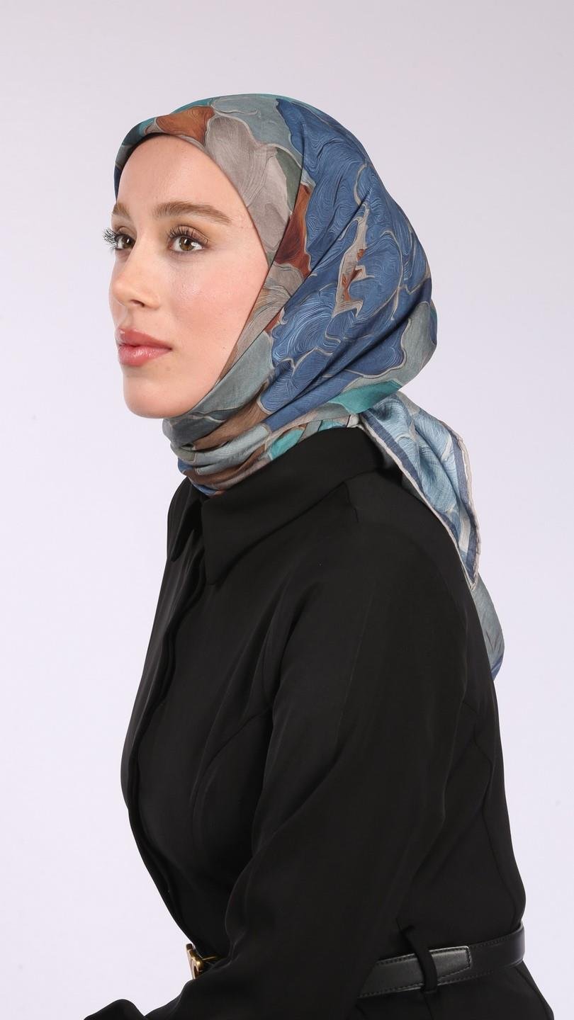 BELLA DESEN EŞARP LACİVERT-9