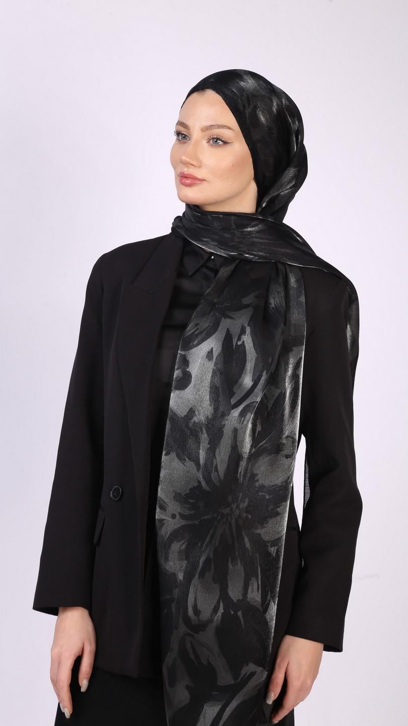 DARK FLOWER ŞAL SİYAH