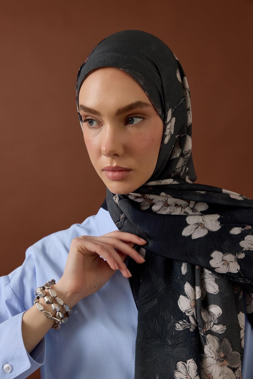DORA DESEN ŞAL-ANTRASİT-2