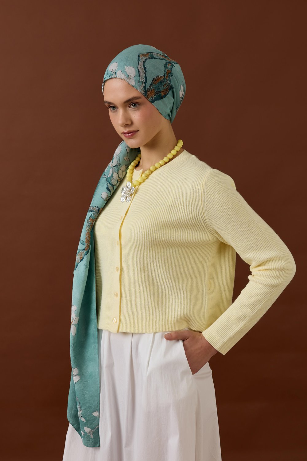 DORA DESEN ŞAL-MİNT YEŞİL-1