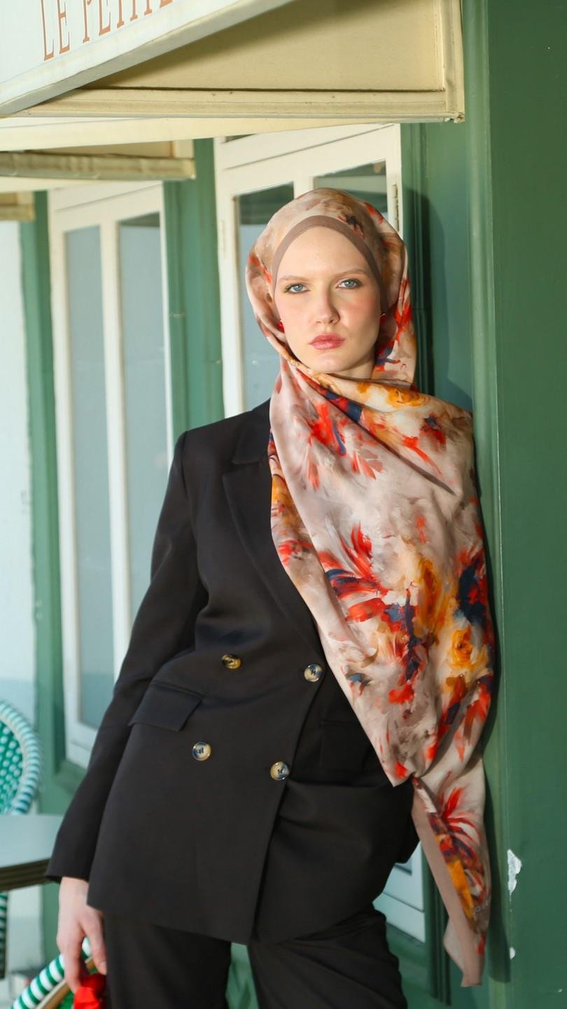 ELANOR DESEN ŞAL CAMEL-4