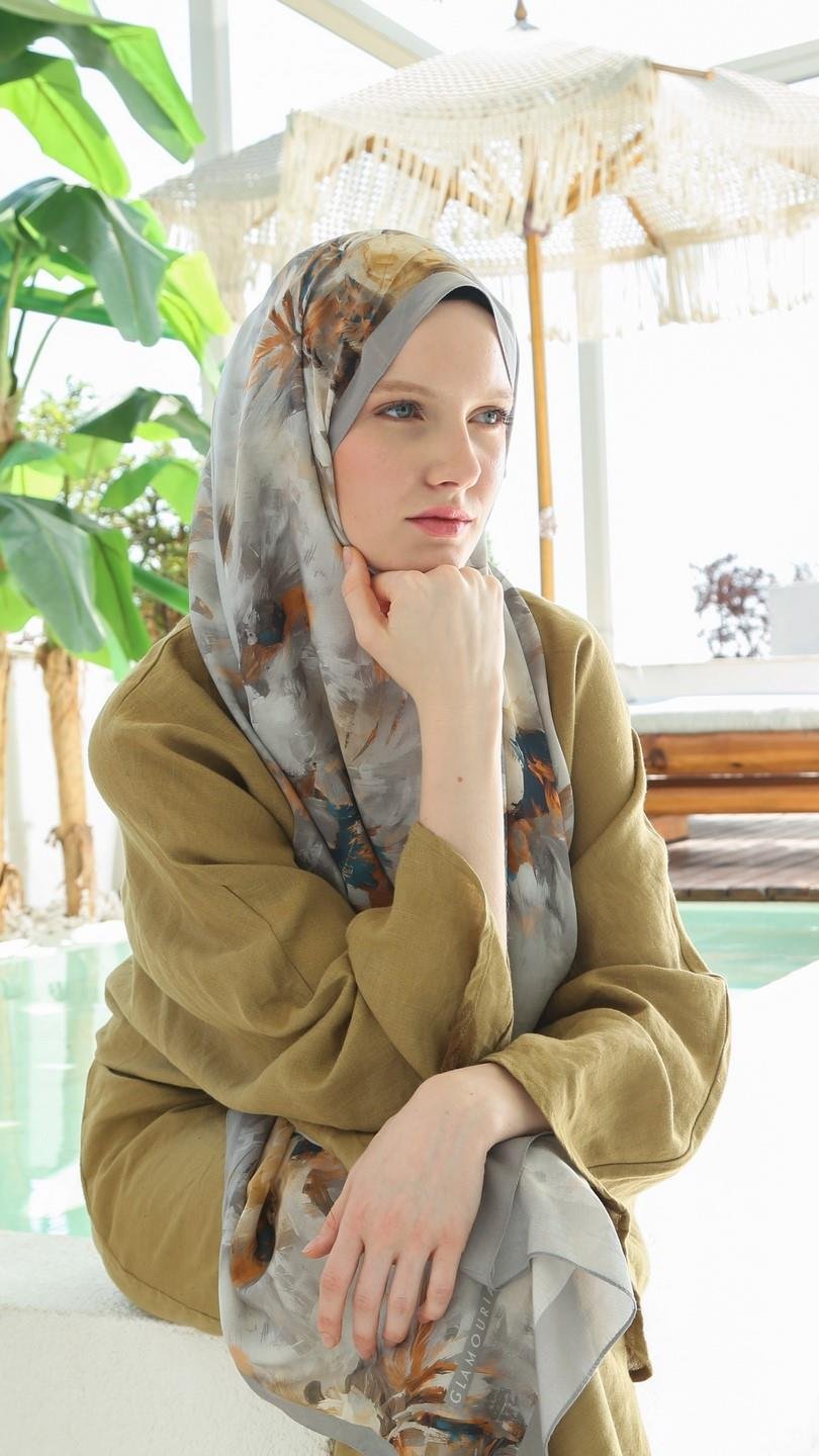 ELANOR DESEN ŞAL GRİ-8