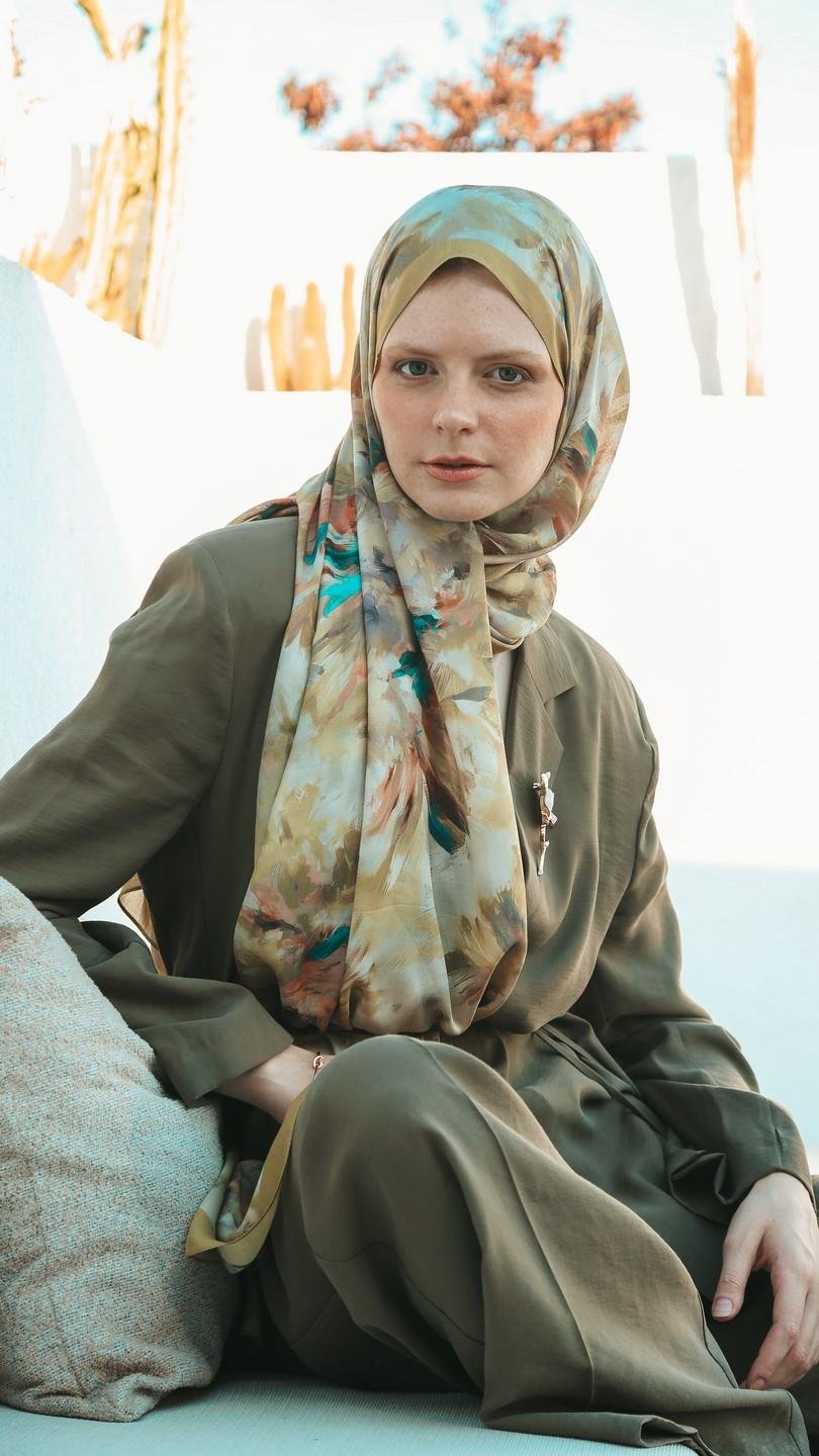ELANOR DESEN ŞAL YAĞ YEŞİL-2