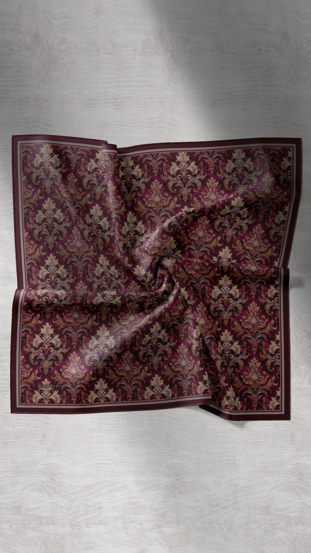 ELEGANT DESEN EŞARP MÜRDÜM