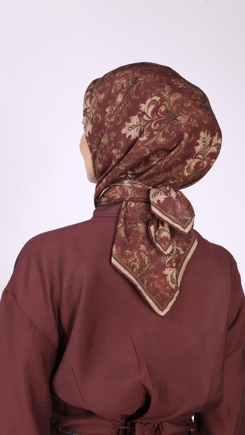 ELEGANT DESEN EŞARP TABA