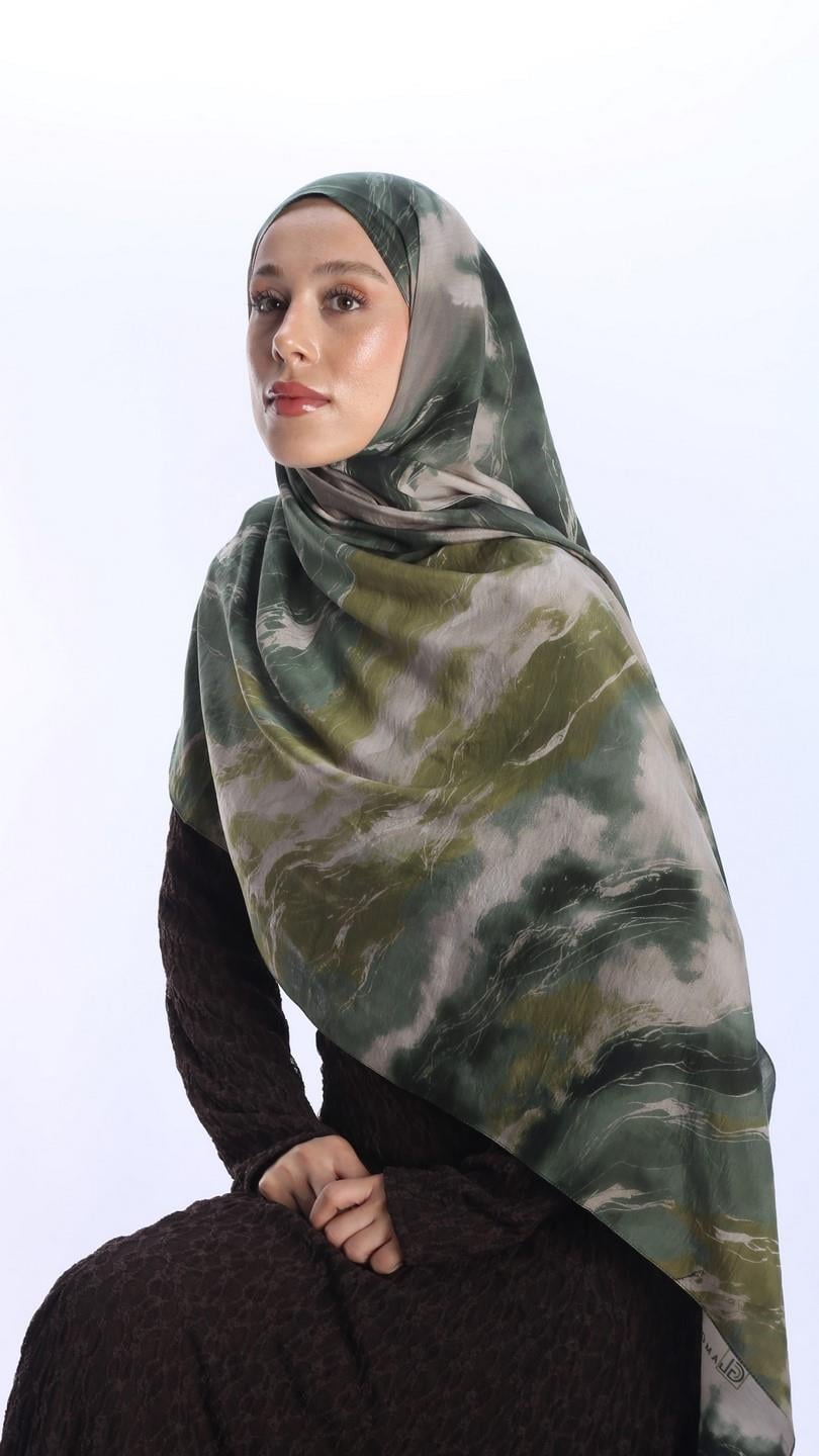 ELYSİA DESEN ŞAL YEŞİL-4