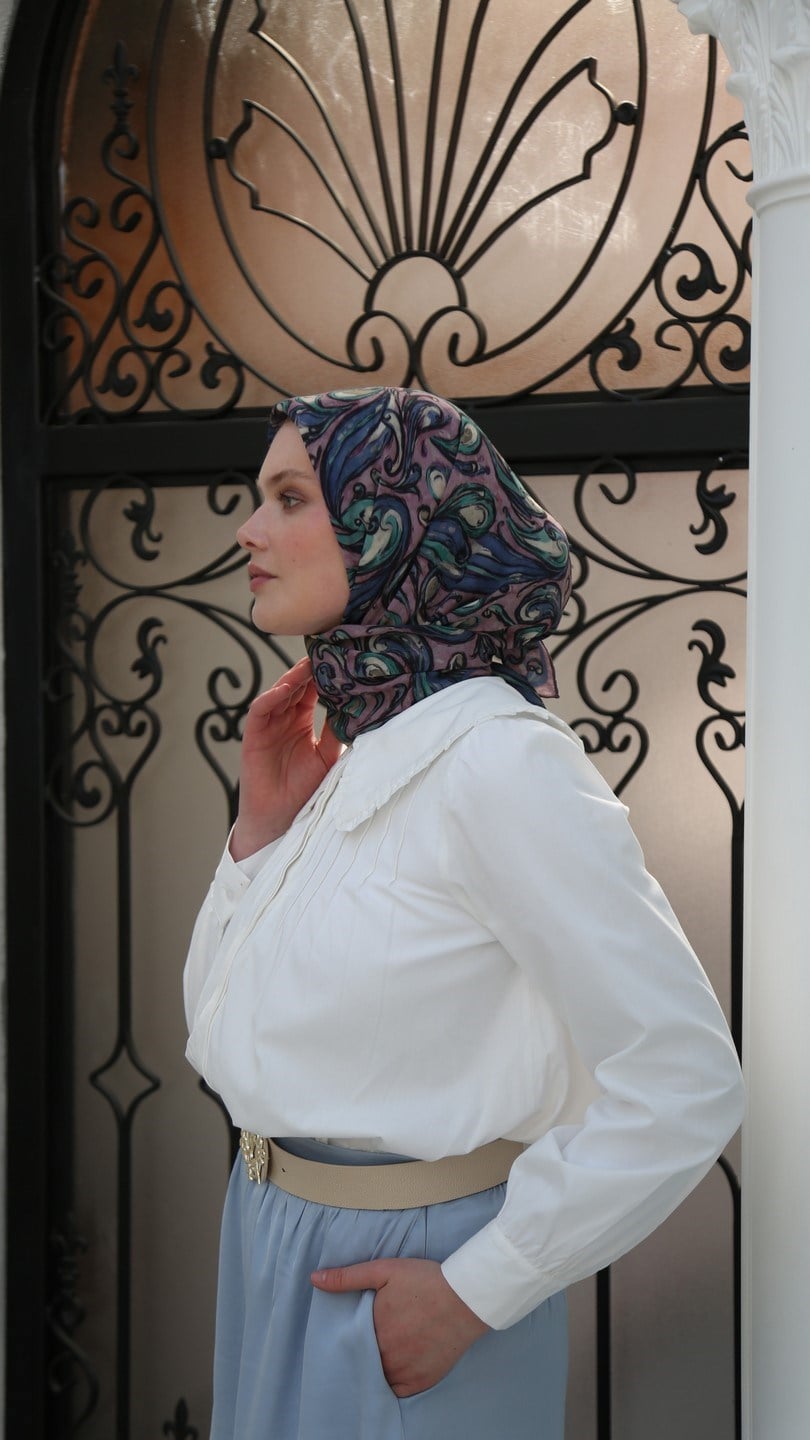 ETHNİC ELEGANCE DESEN EŞARP GÜL KURUSU