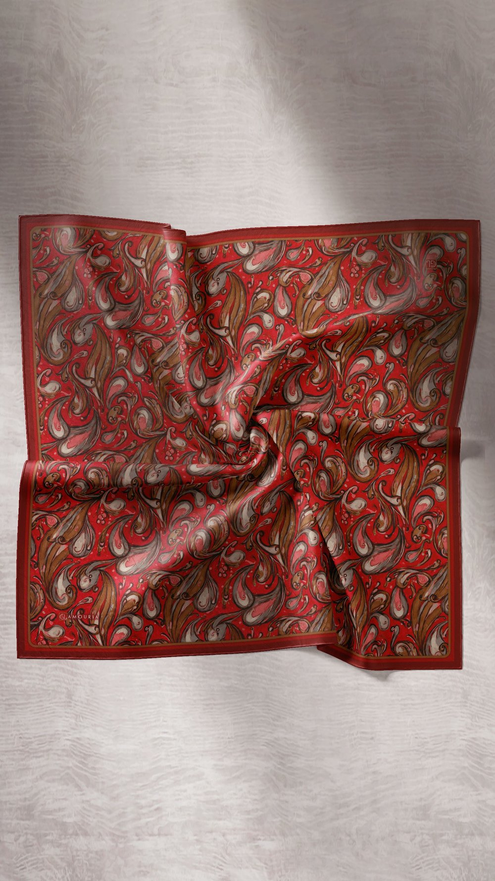 ETHNİC ELEGANCE DESEN EŞARP KIRMIZI
