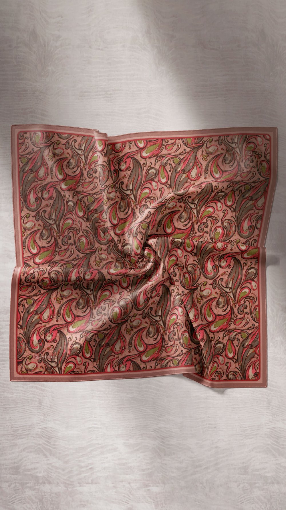ETHNİC ELEGANCE DESEN EŞARP PEMBE