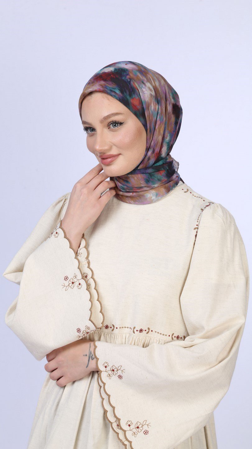 FEATHER MİST DESEN EŞARP ÇOK RENKLİ