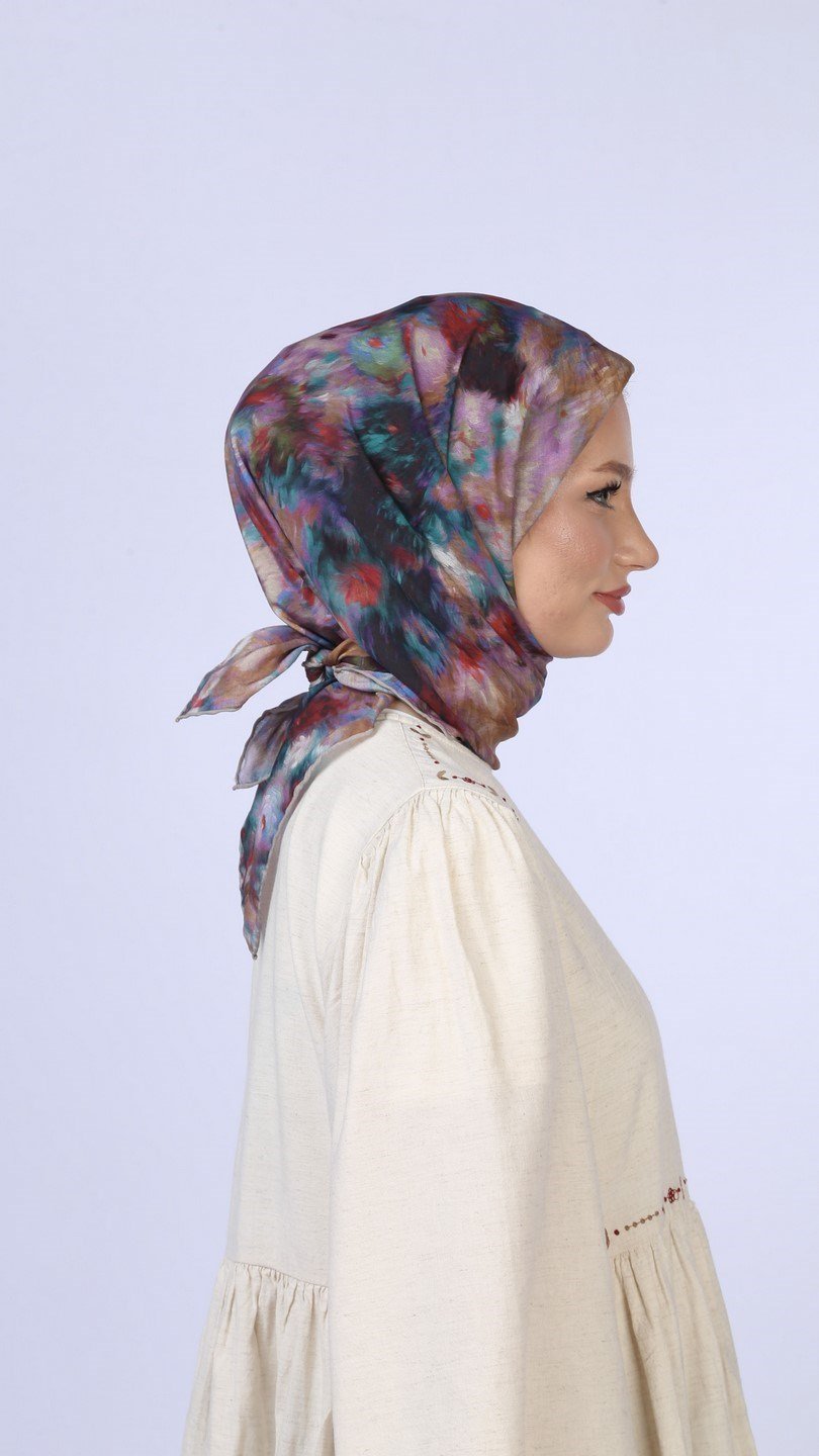 FEATHER MİST DESEN EŞARP ÇOK RENKLİ