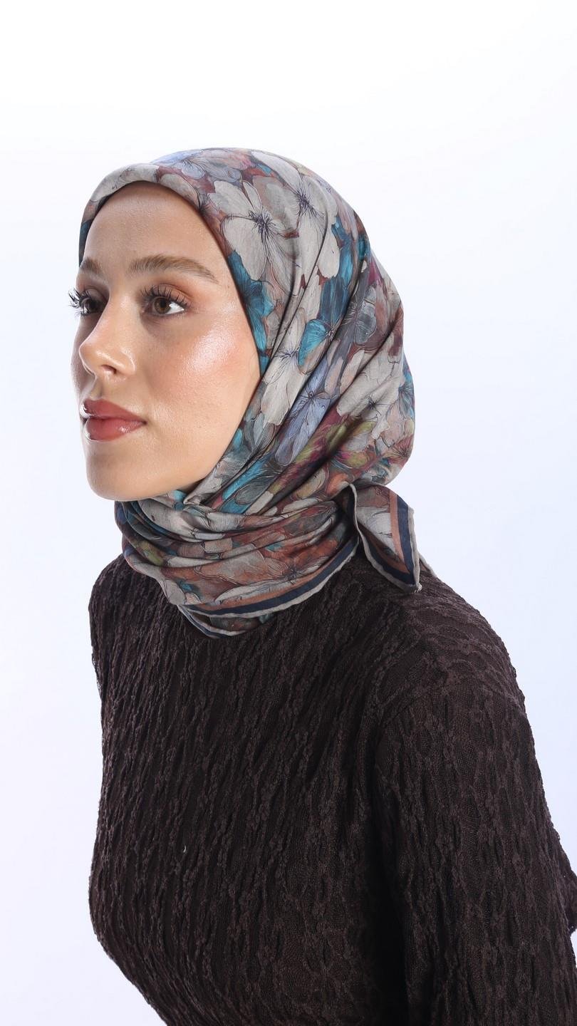 FİORA DESEN EŞARP LACİVERT-6