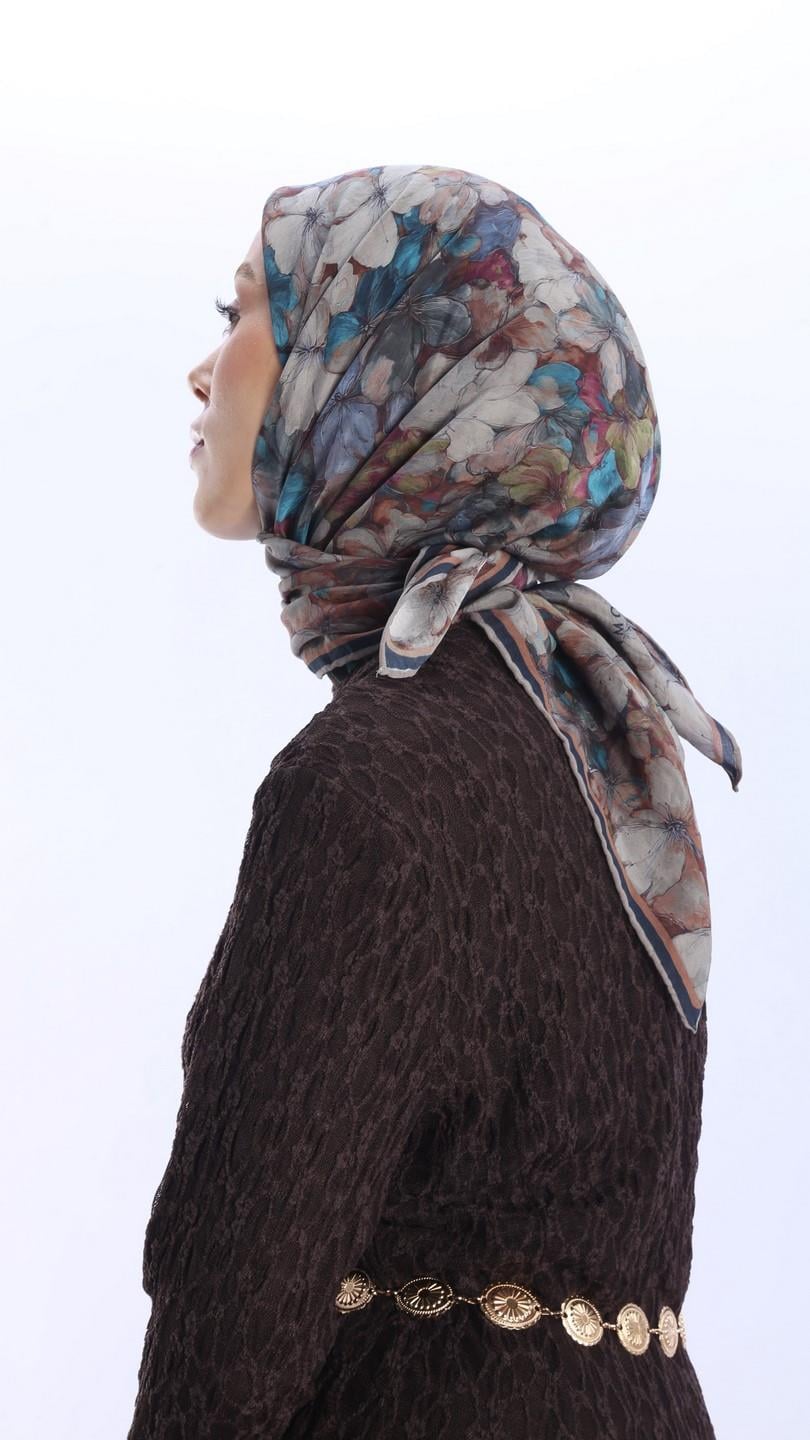 FİORA DESEN EŞARP LACİVERT-6