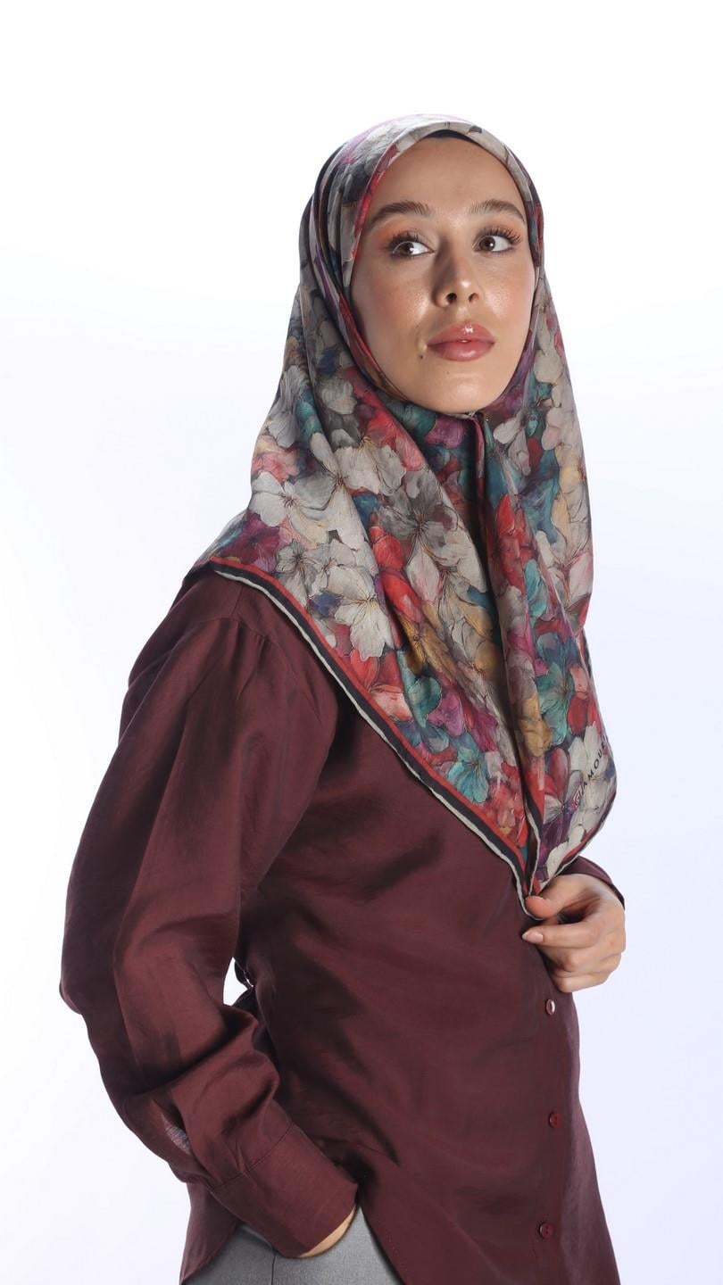 FİORA DESEN EŞARP SİYAH-7