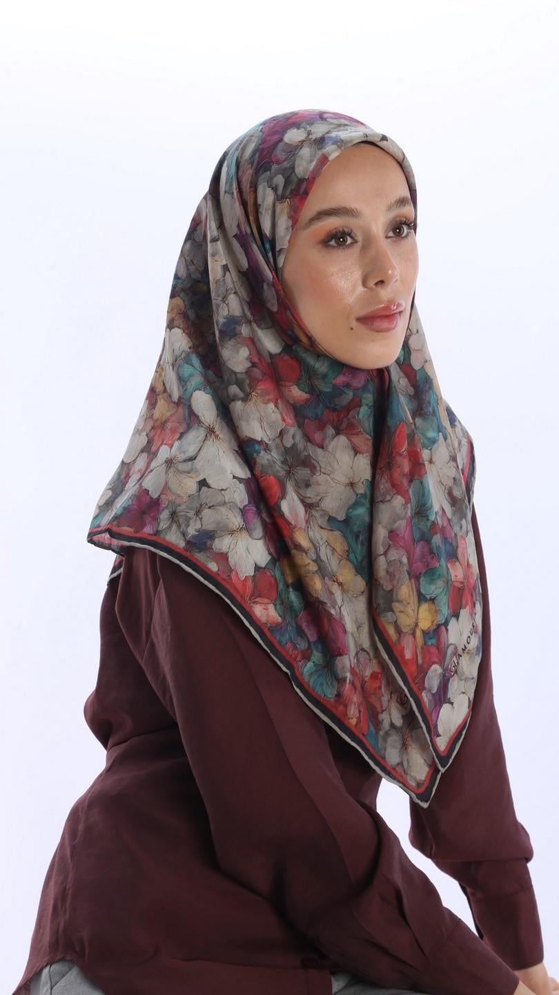 FİORA DESEN EŞARP SİYAH-7