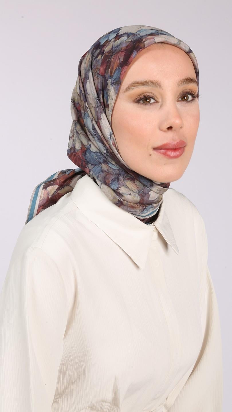 FİORA DESEN EŞARP TURKUAZ-8
