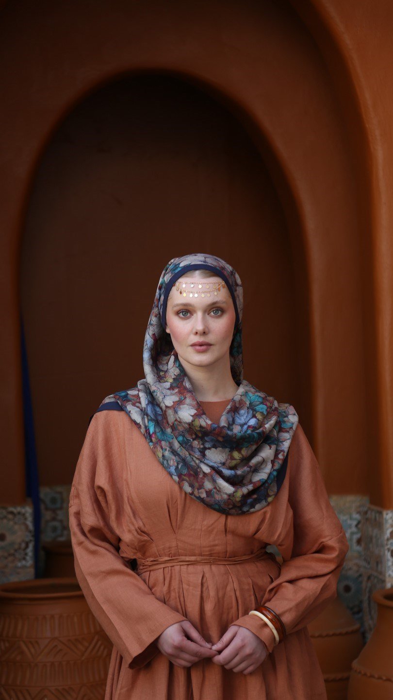 FIORA DESEN ŞAL LACİVERT