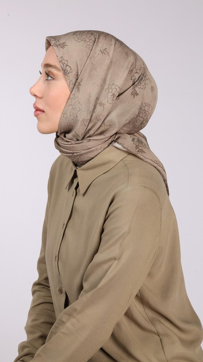 FLEUR DESEN EŞARP AÇIK YEŞİL-17
