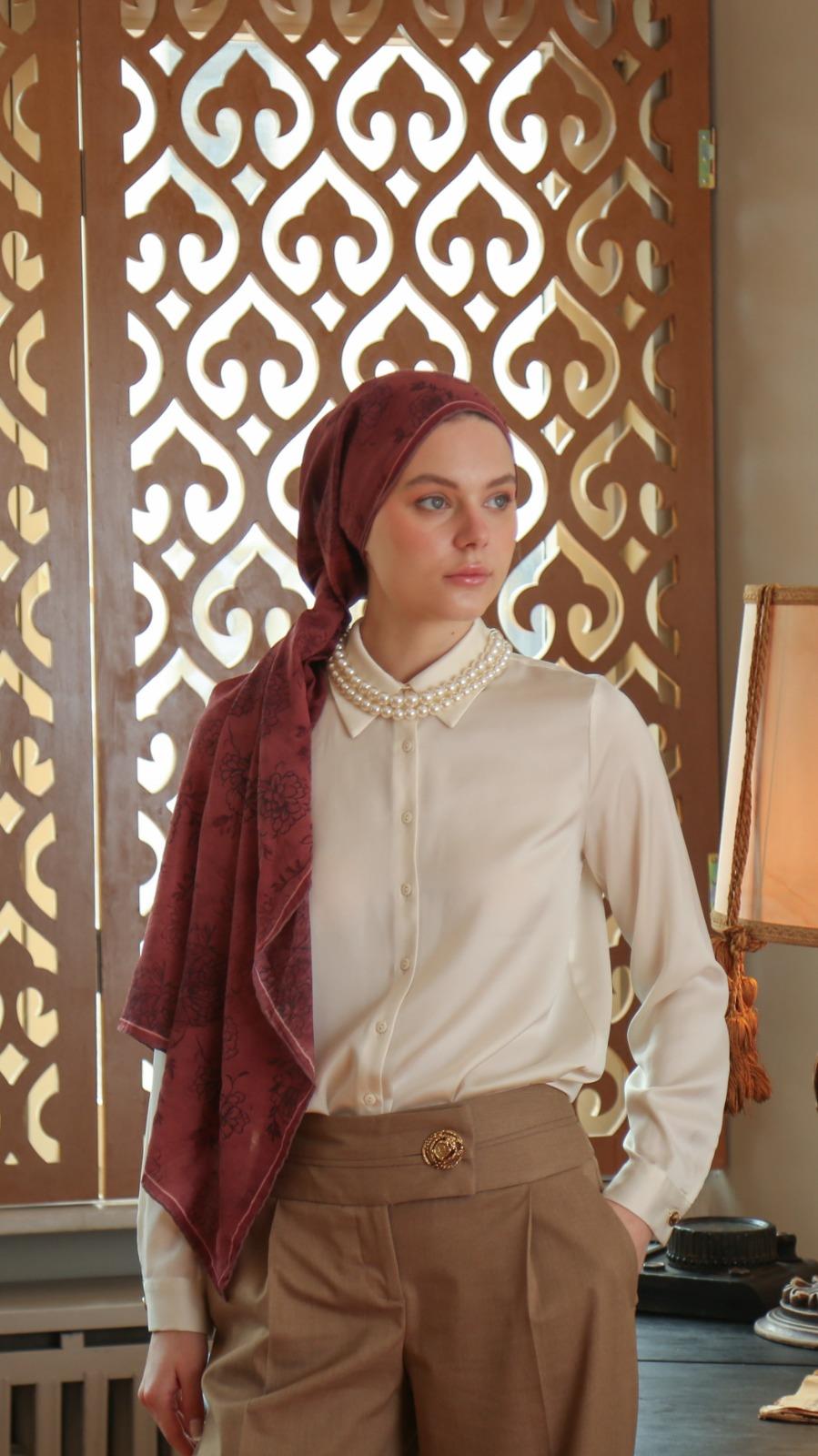 FLEUR DESEN EŞARP GÜL KURUSU-3
