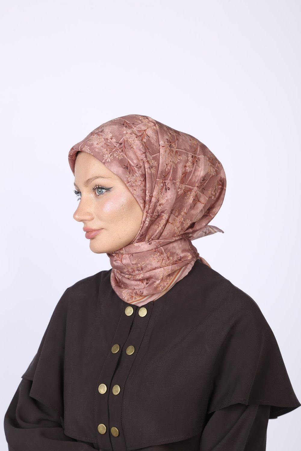 Gardenia Desen Eşarp Pembe