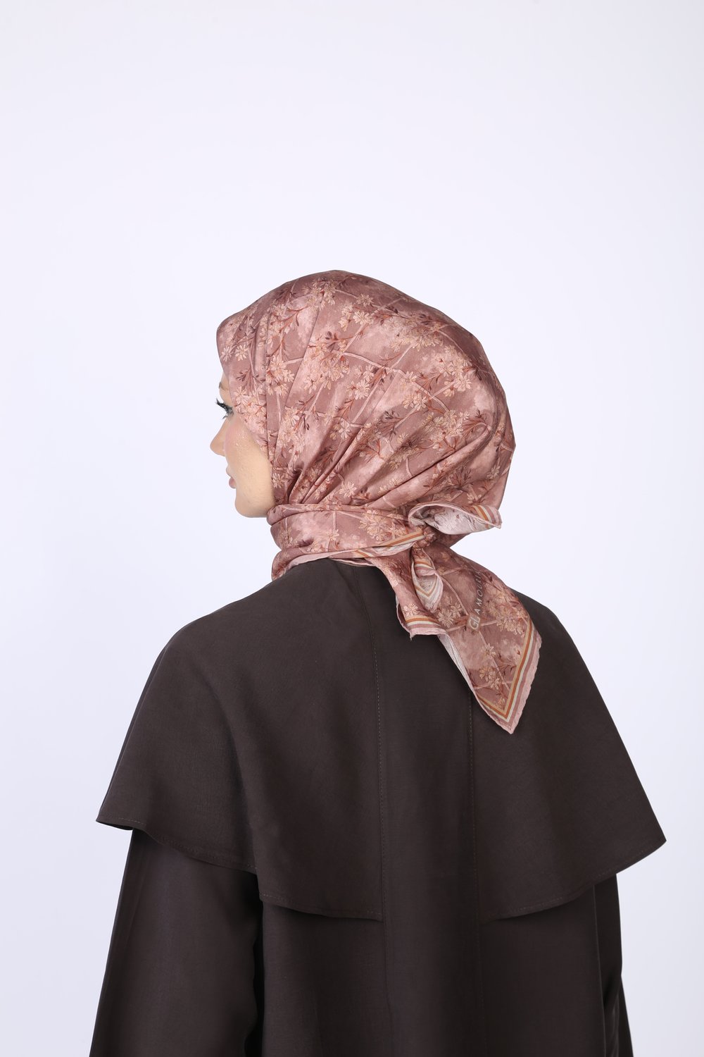 Gardenia Desen Eşarp Pembe