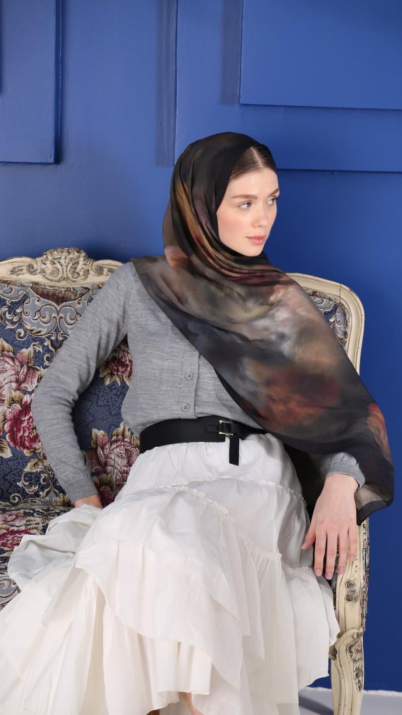 HARMONY DESEN ŞAL SİYAH