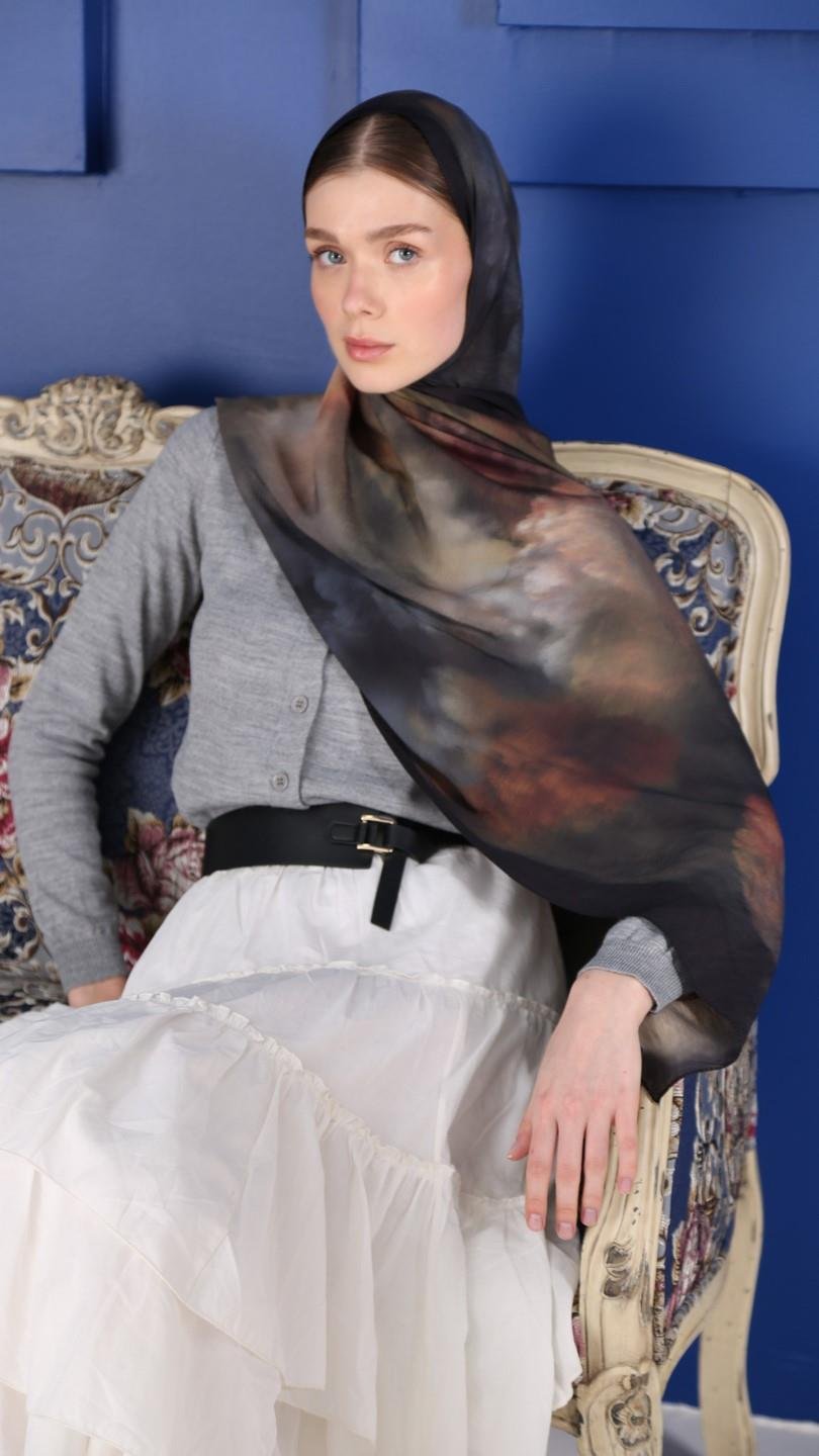 HARMONY DESEN ŞAL SİYAH