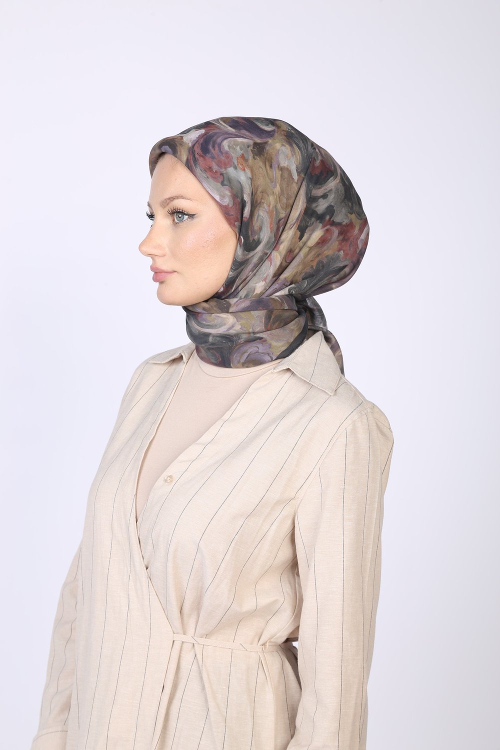 HELİS DESEN EŞARP-SİYAH