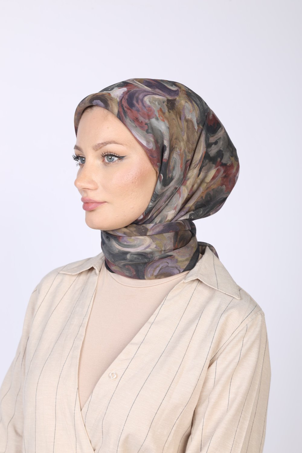 HELİS DESEN EŞARP-SİYAH