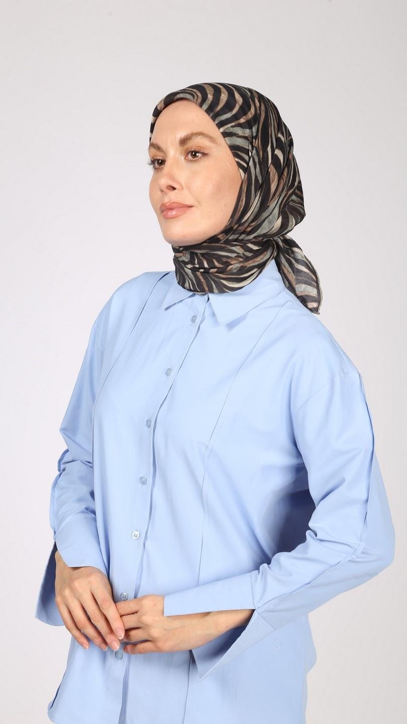 İRİS DESEN EŞARP SİYAH