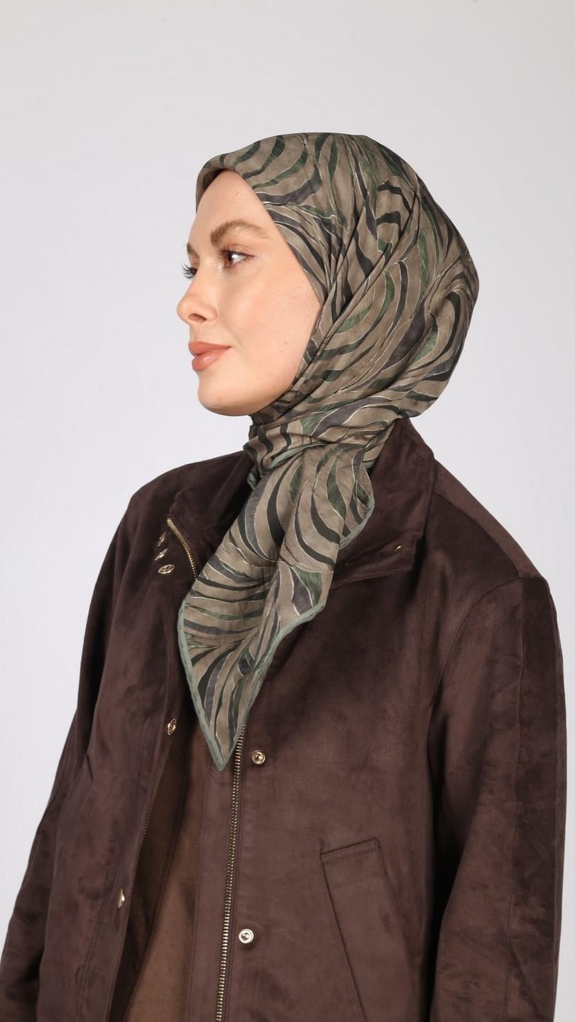 İRİS DESEN EŞARP YEŞİL