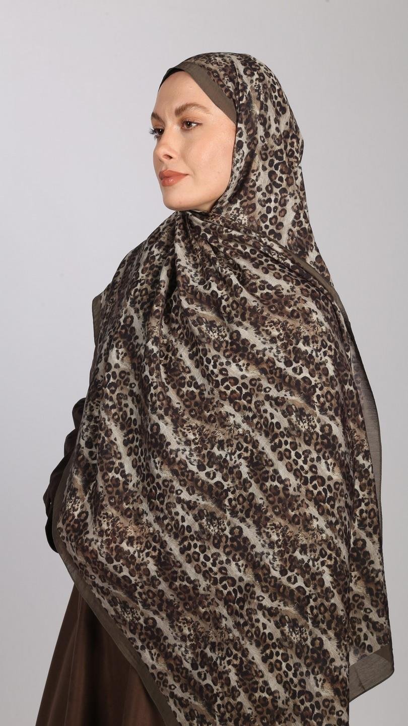 LEOPAR DESEN ŞAL HAKİ YEŞİL