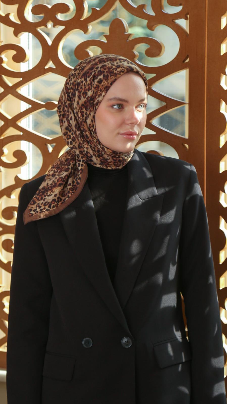 LEOPARD DESEN EŞARP -1