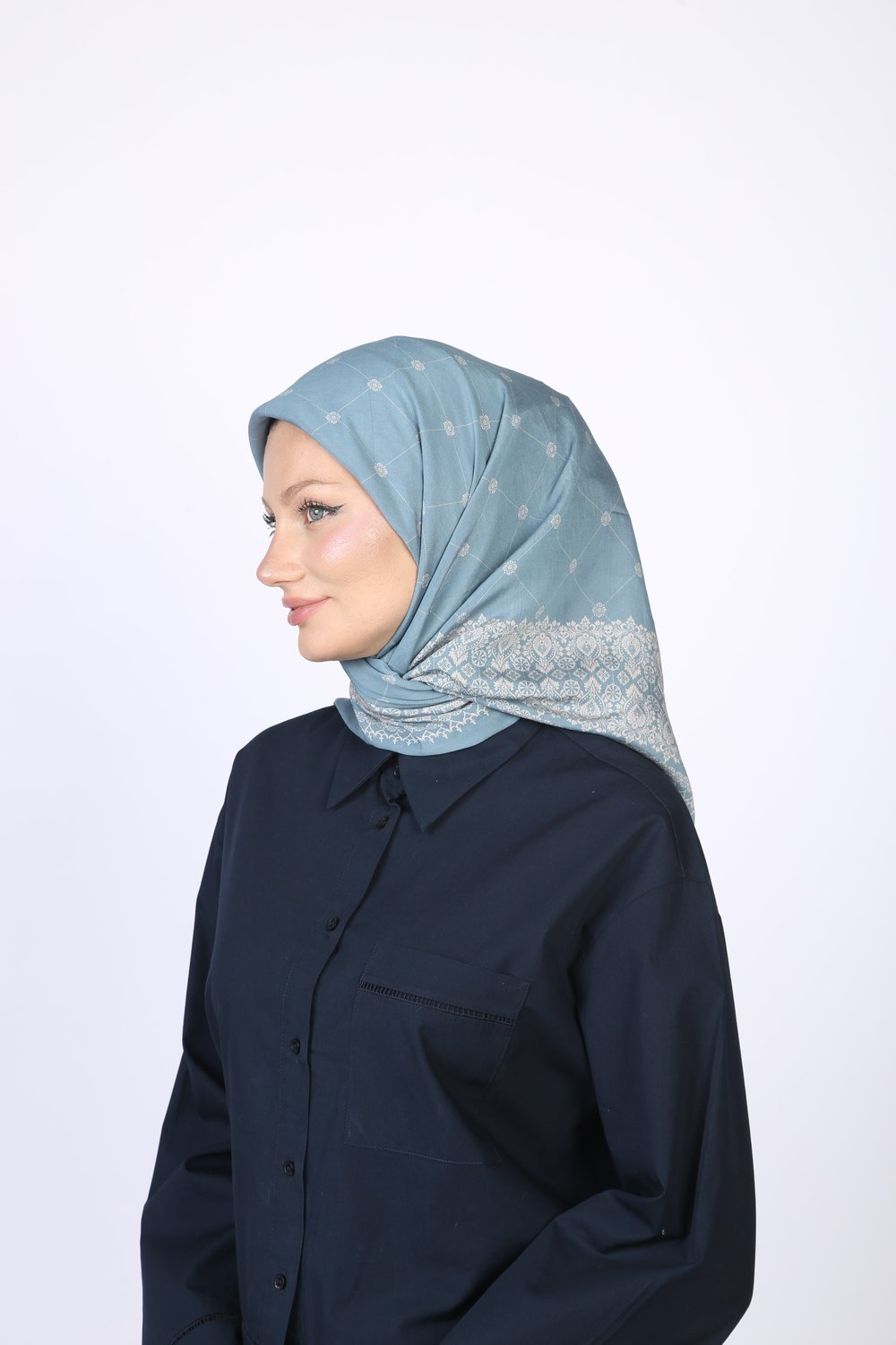 Lina Desen Eşarp Mavi