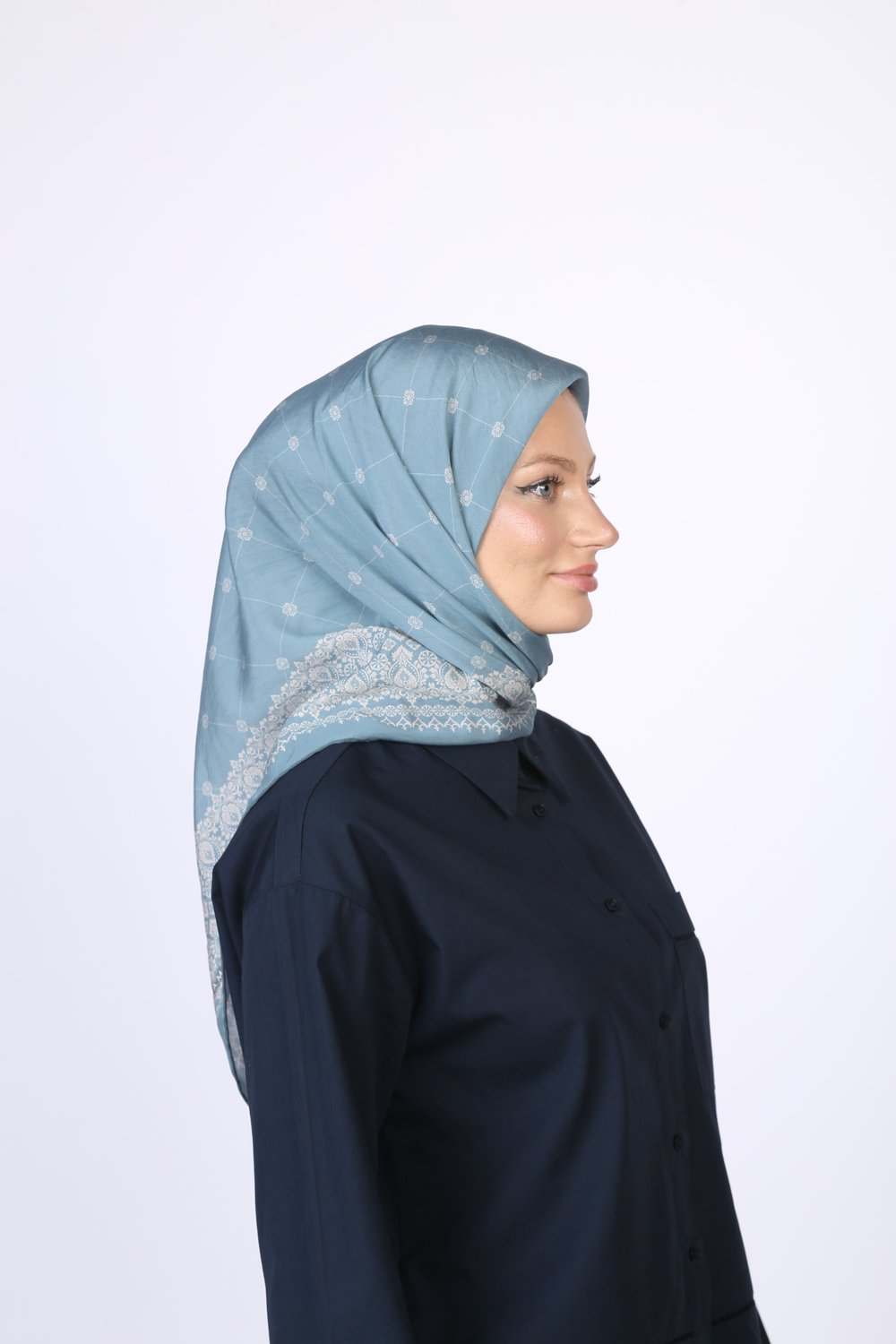 Lina Desen Eşarp Mavi